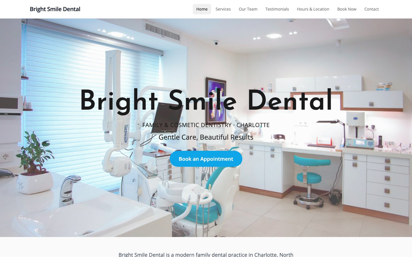 bright-smile-dental site preview