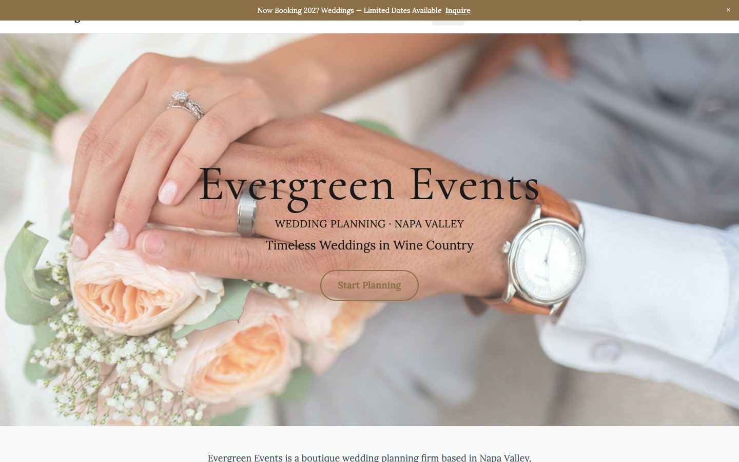 evergreen-events site preview