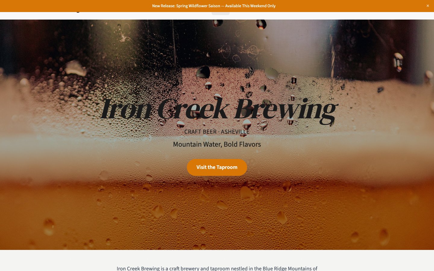 iron-creek-brewing site preview