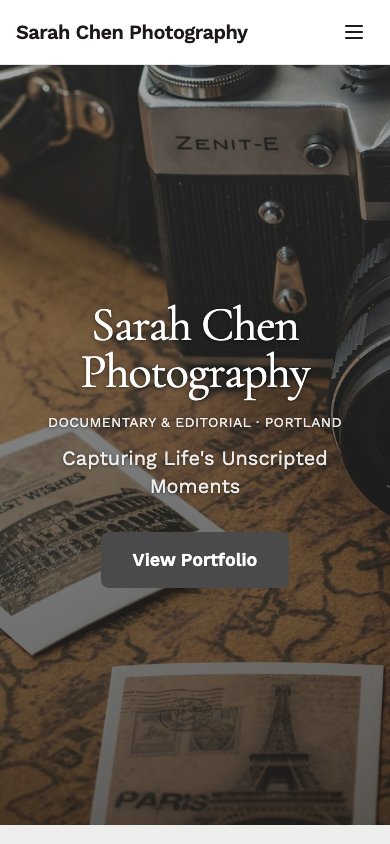 Photographers mobile preview